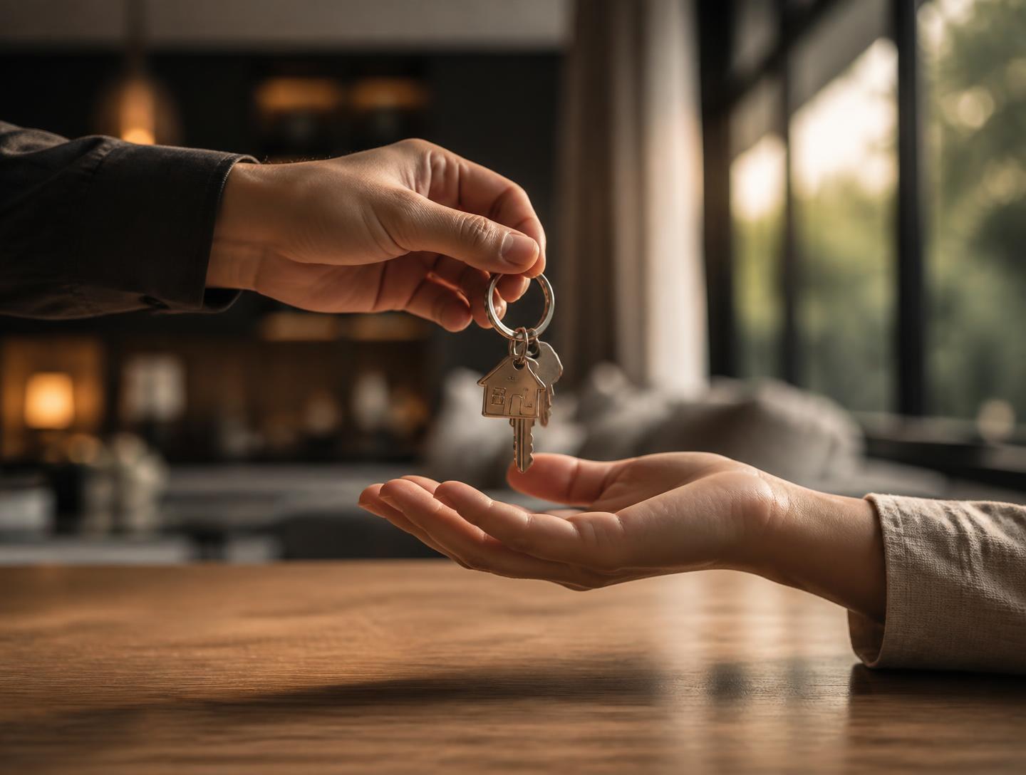 Entrega de llaves de una vivienda